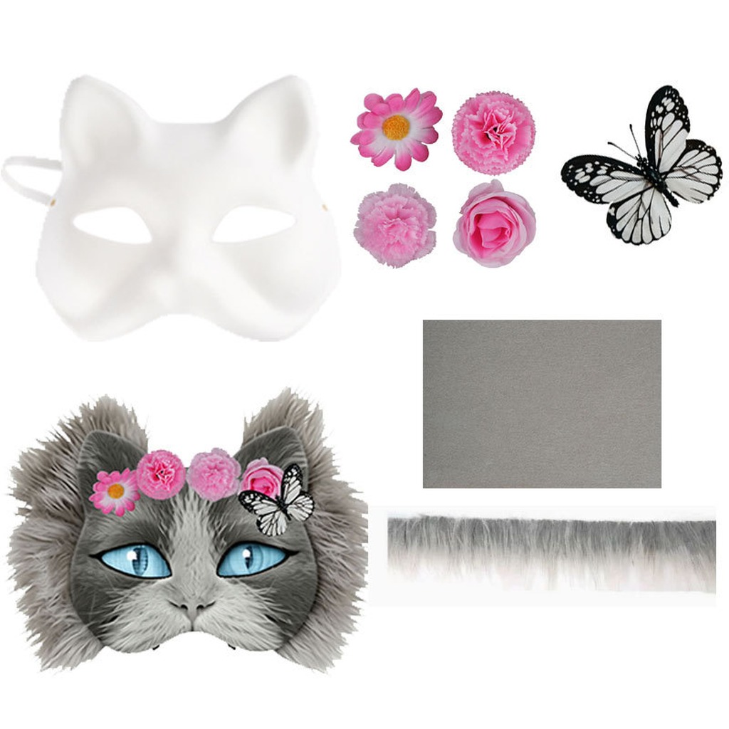 Mask With Diy Painting Set For - Cosplay Prop Painting ulasan dan harga