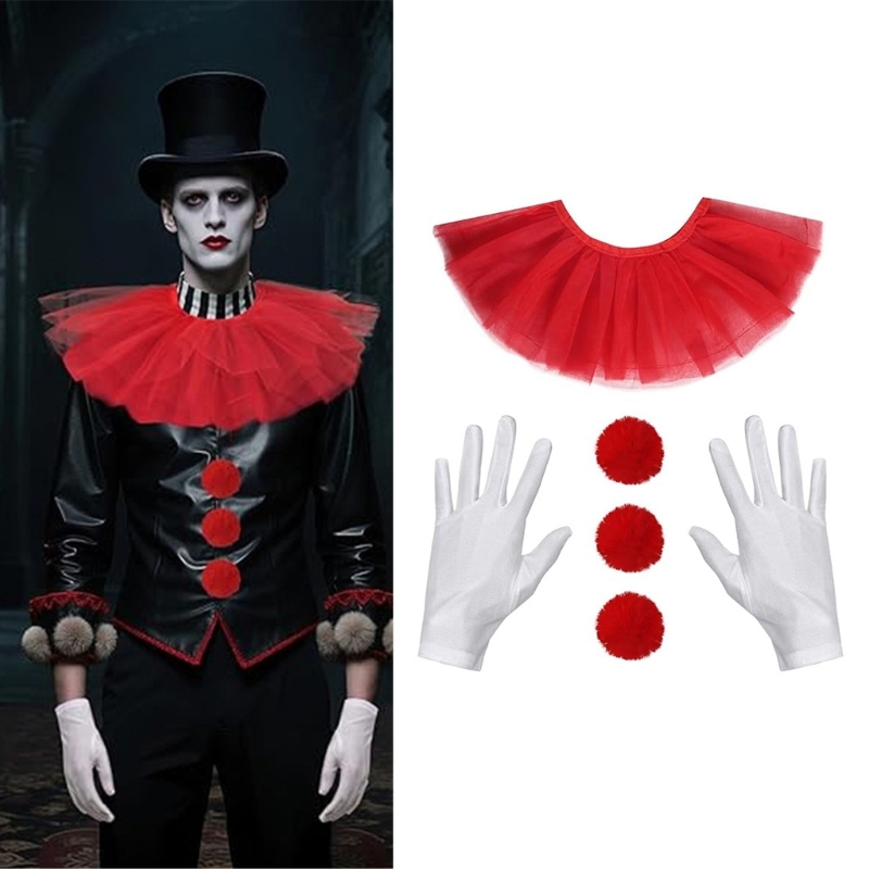 5Pcs/Set Halloween Clown Costu - Cosplay Prop Kit ulasan dan harga