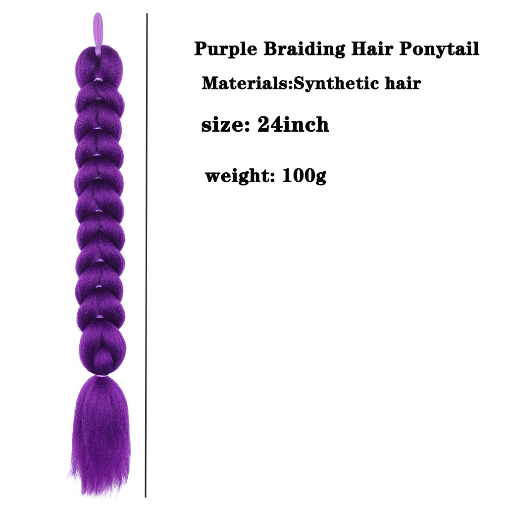 2Pcs Purple Braiding Ponytail  - Aerith Cosplay Prop ulasan dan harga