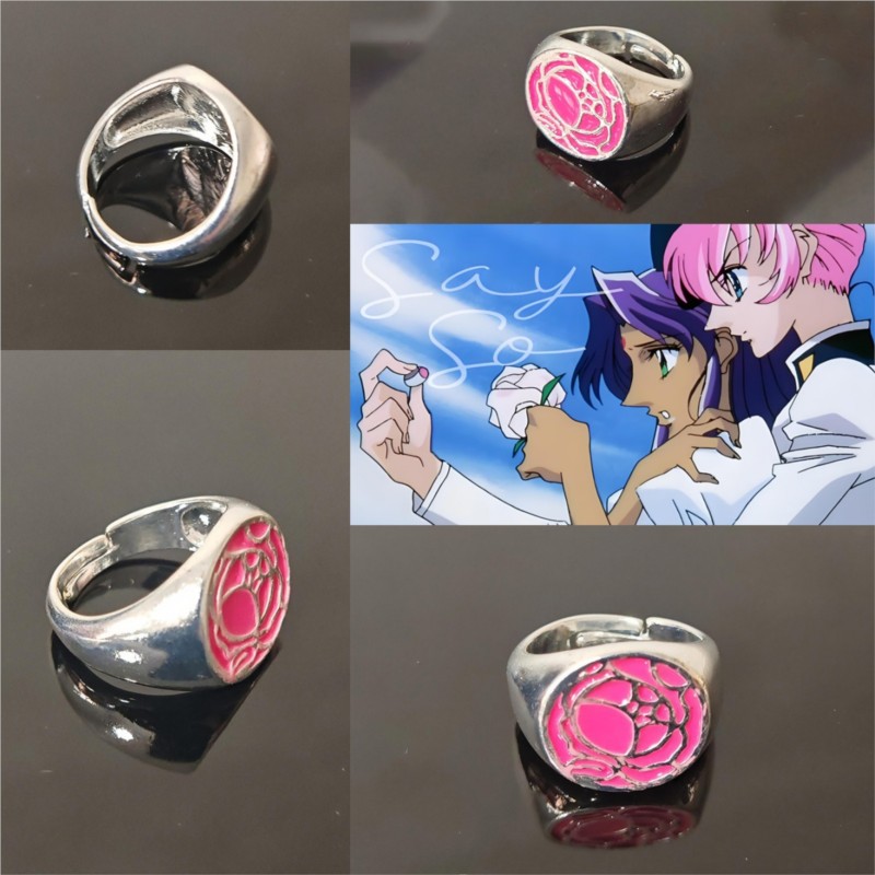 Pink Rose Ring Tenjou Utena Re - Cosplay Floating Prop ulasan dan harga