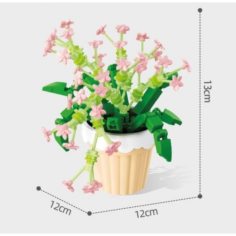 Building Block Potted Flower M - Cosplay Prop Kit ulasan dan harga