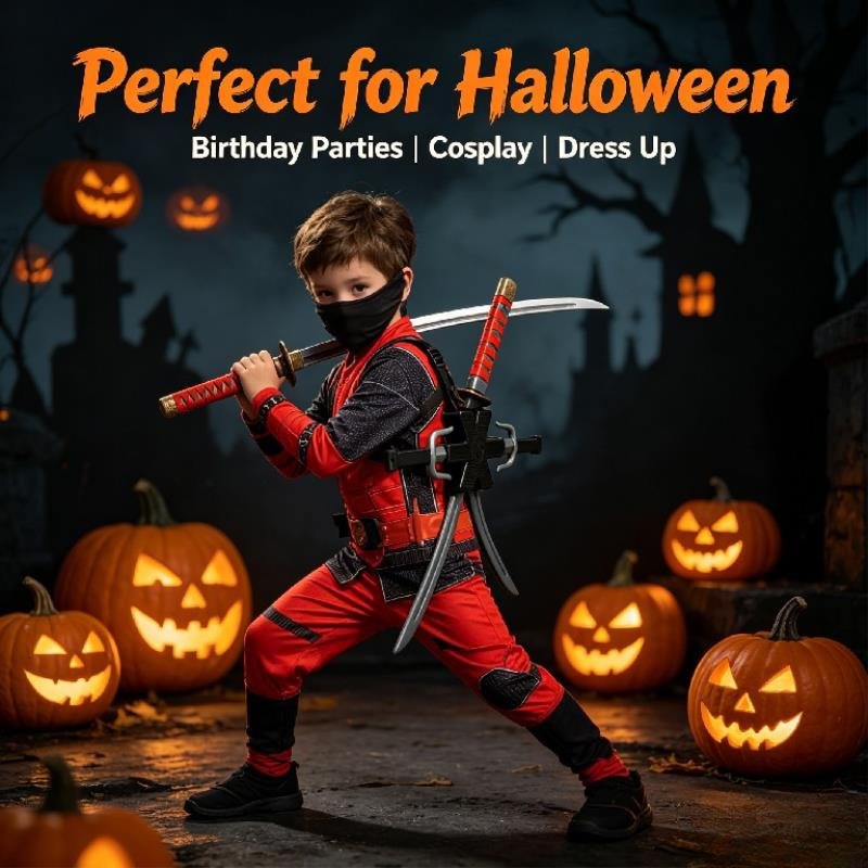 Halloween 1: 1 Ninja Set Child - Cosplay Prop Knife ulasan dan harga