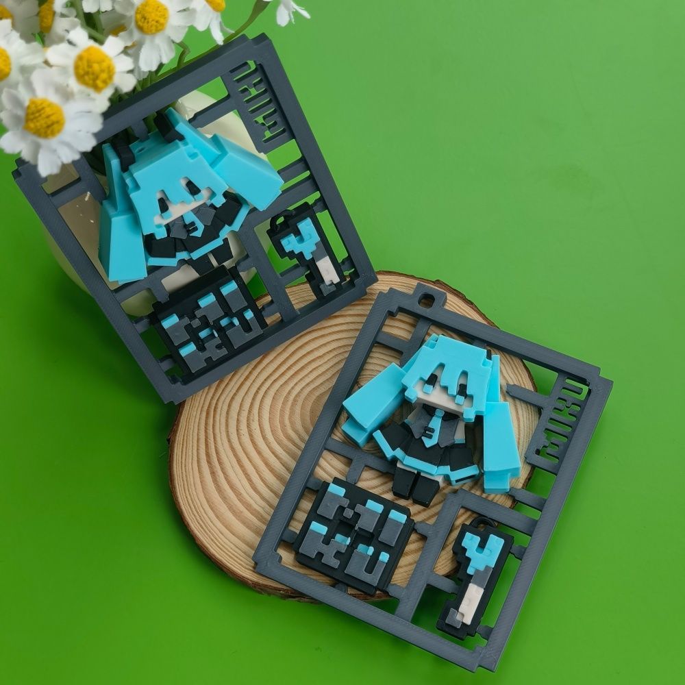 3D Printed Cute Pixel Hatsune  - Cosplay Prop 3D Print ulasan dan harga