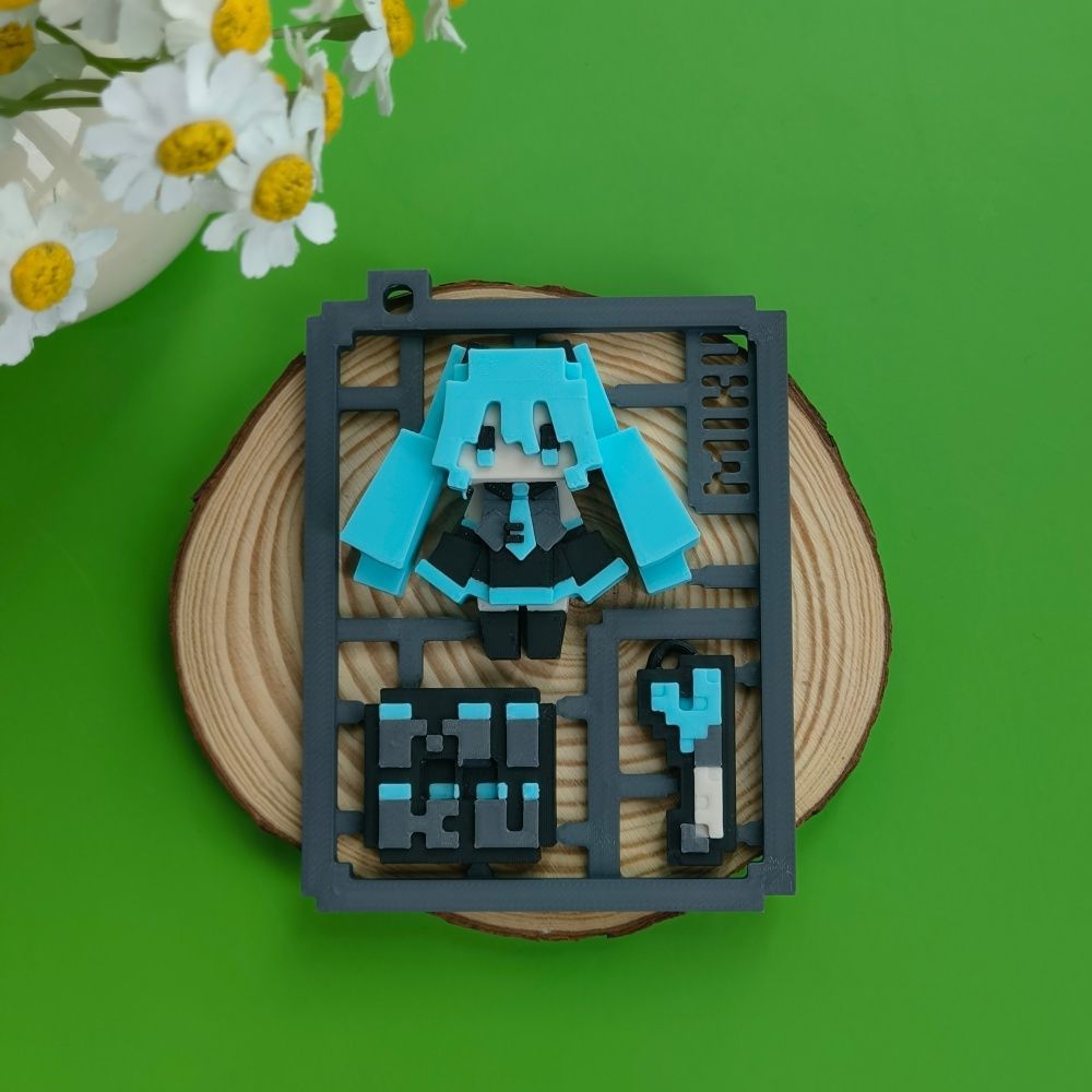 3D Printed Cute Pixel Hatsune  - Cosplay Prop 3D Print ulasan dan harga